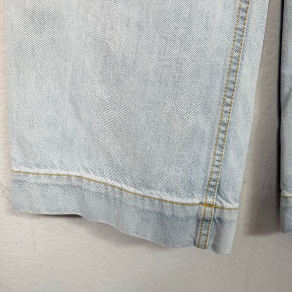 Jesse Kamm Sailor Jeans High Waist Wide Leg Denim Light Wash Size 0 - Picture 4 of 9